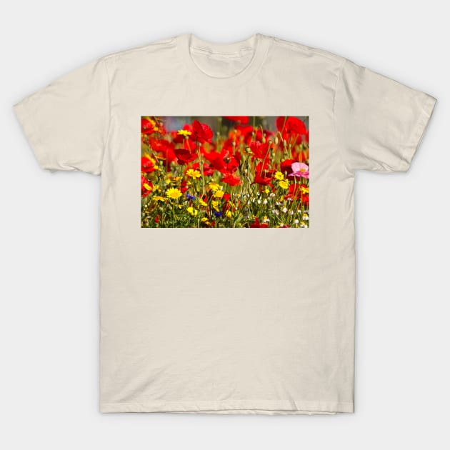 English Wild Flowers T-Shirt by Violaman